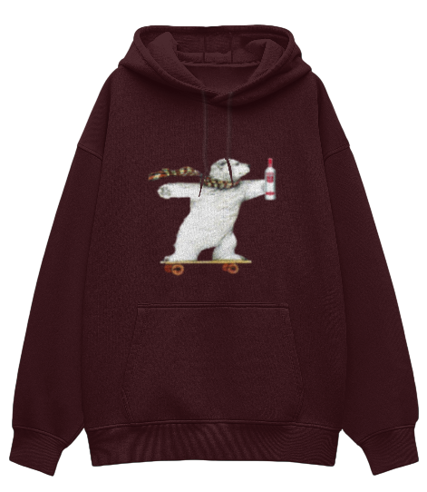 WHITE BEAR OVERSIZED HOODIE