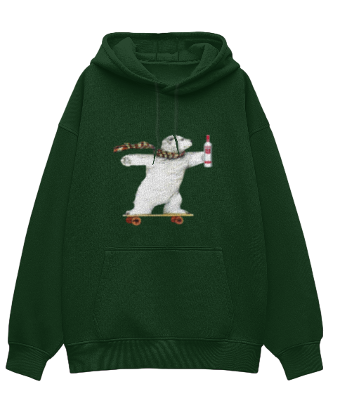 WHITE BEAR OVERSIZED HOODIE