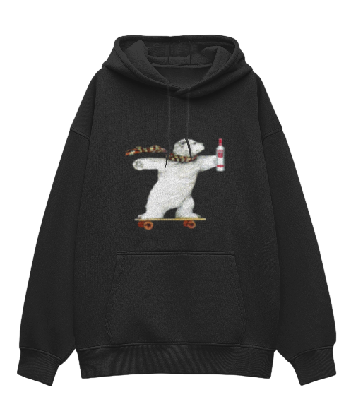WHITE BEAR OVERSIZED HOODIE